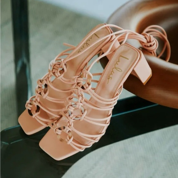 NEW with tags (NWT) Lulu’s Finu Mauve Pink Lace-Up High Heel Sandals - Picture 6 of 11